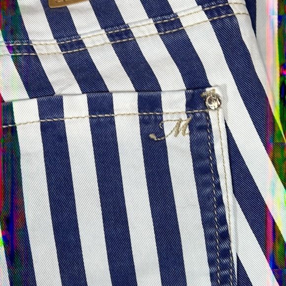 NWT Mavi “Tess” High Rise Skinny Navy Striped Jeans Size 27 - Picture 8 of 9